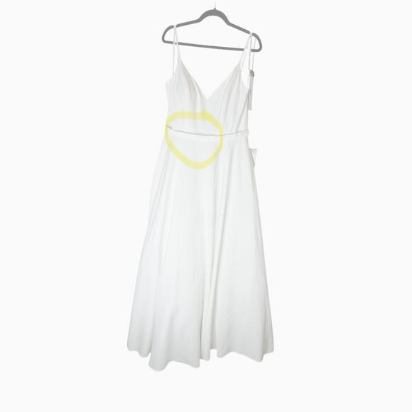 Mac Duggal Ivory Classic Bride Taffeta Ballgown V-neck A-Line Gown sz 12 - Picture 4 of 15